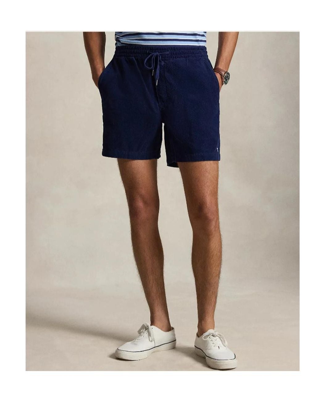 Polo Ralph Lauren Blue Logo-Embroidered Short for men