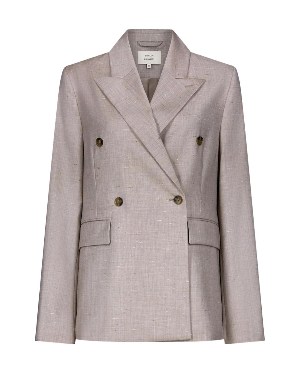 Loulou de Saison Gray Norma Double-Breasted Blazer