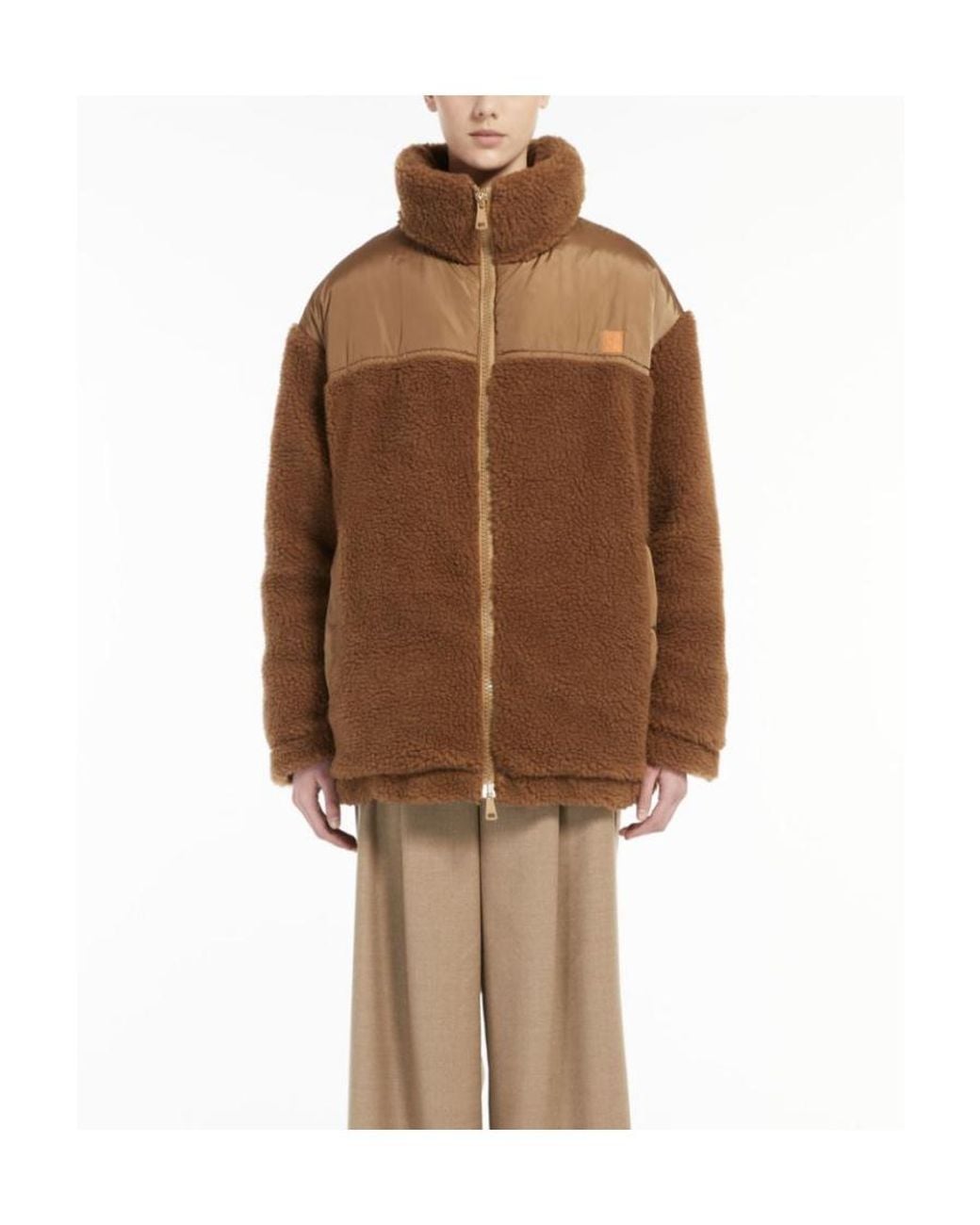 Weekend by Maxmara Brown Logo Down Jacket