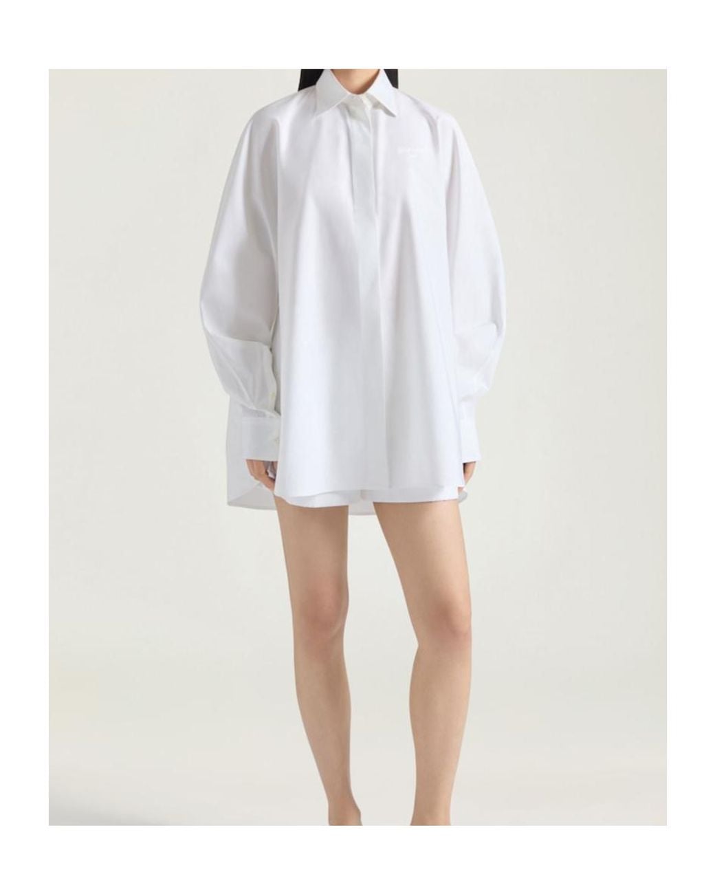 Givenchy White Paris Logo Long-Sleeved Shirt