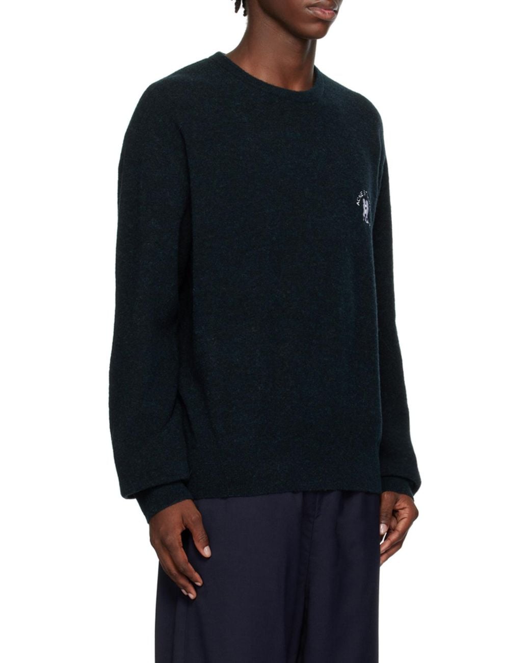 Acne Blue Long-Sleeved Sweater for men