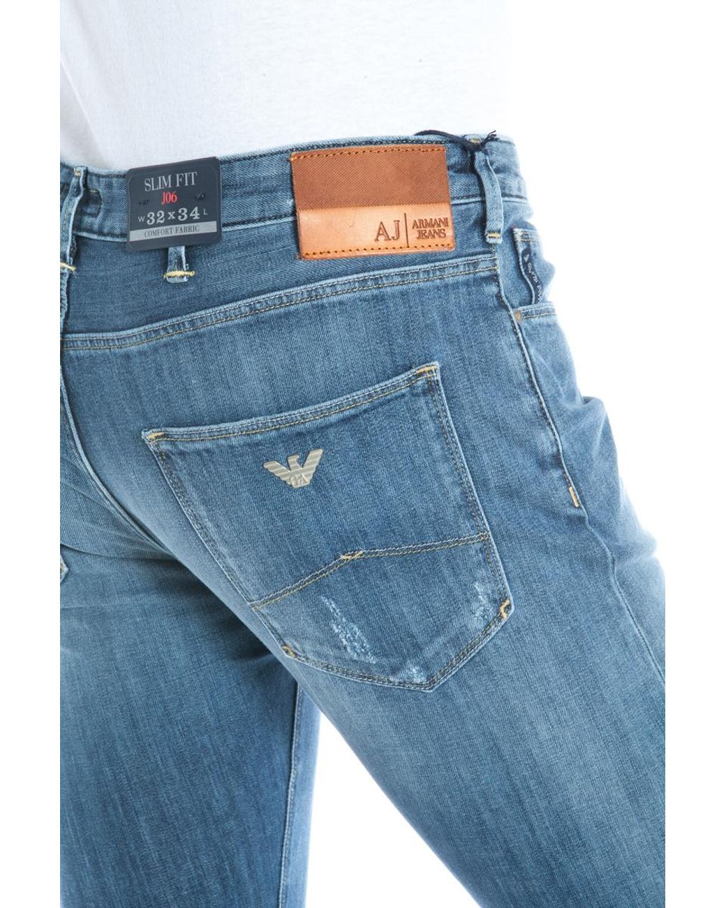 Armani Jeans Blue Logo Jeans for men