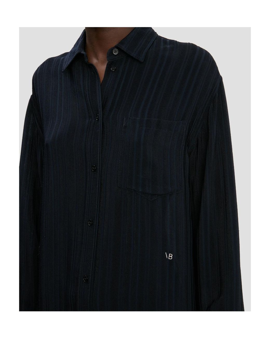 Victoria Beckham Black Pyjama Shirt
