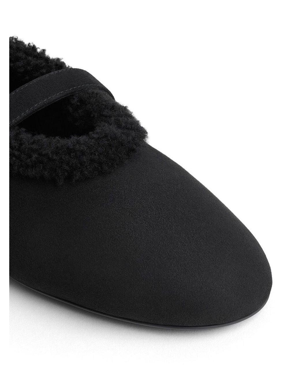Alaïa Black Buckle-Detail Ballet Flats