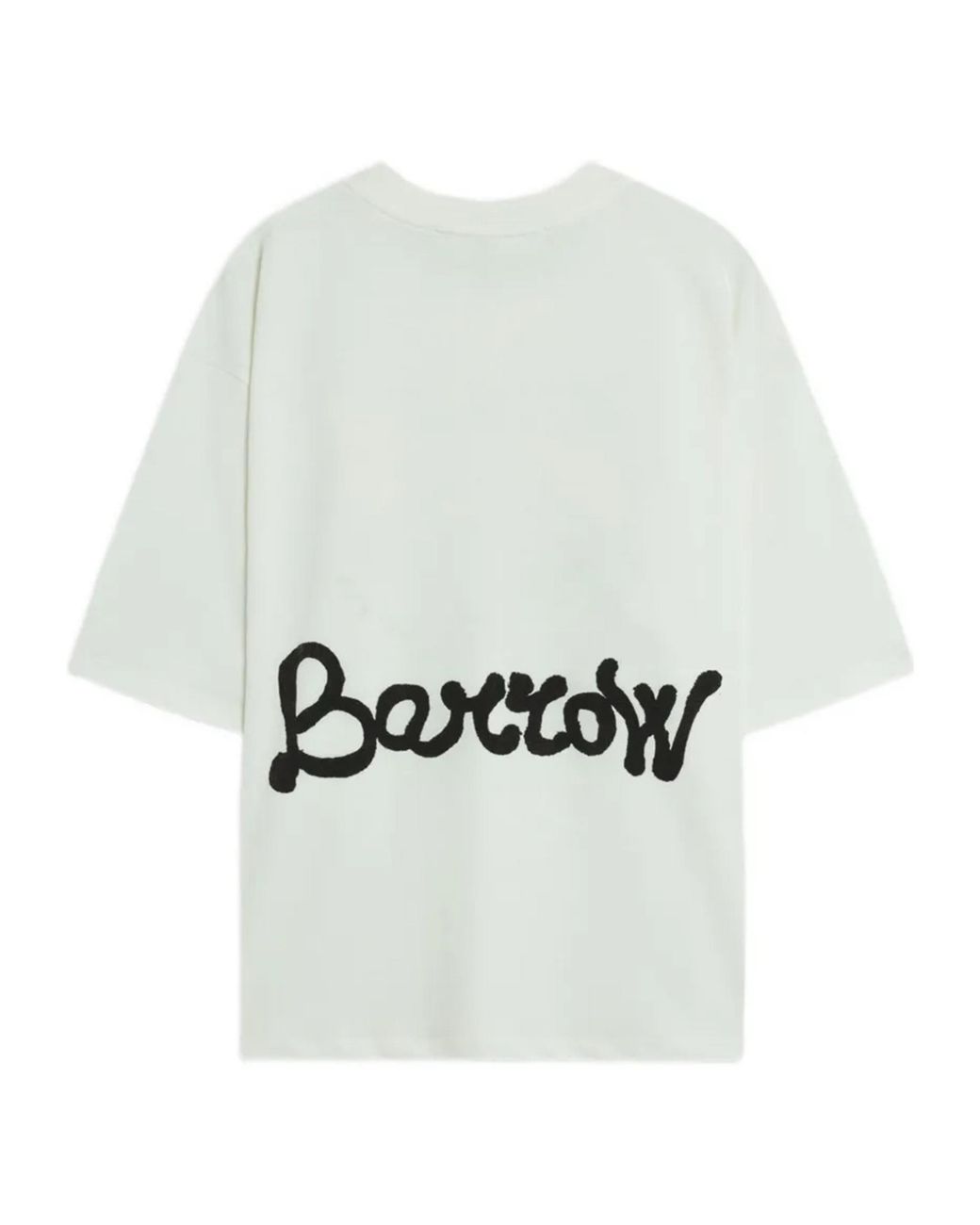 Barrow White Printed Crewneck T-Shirt for men
