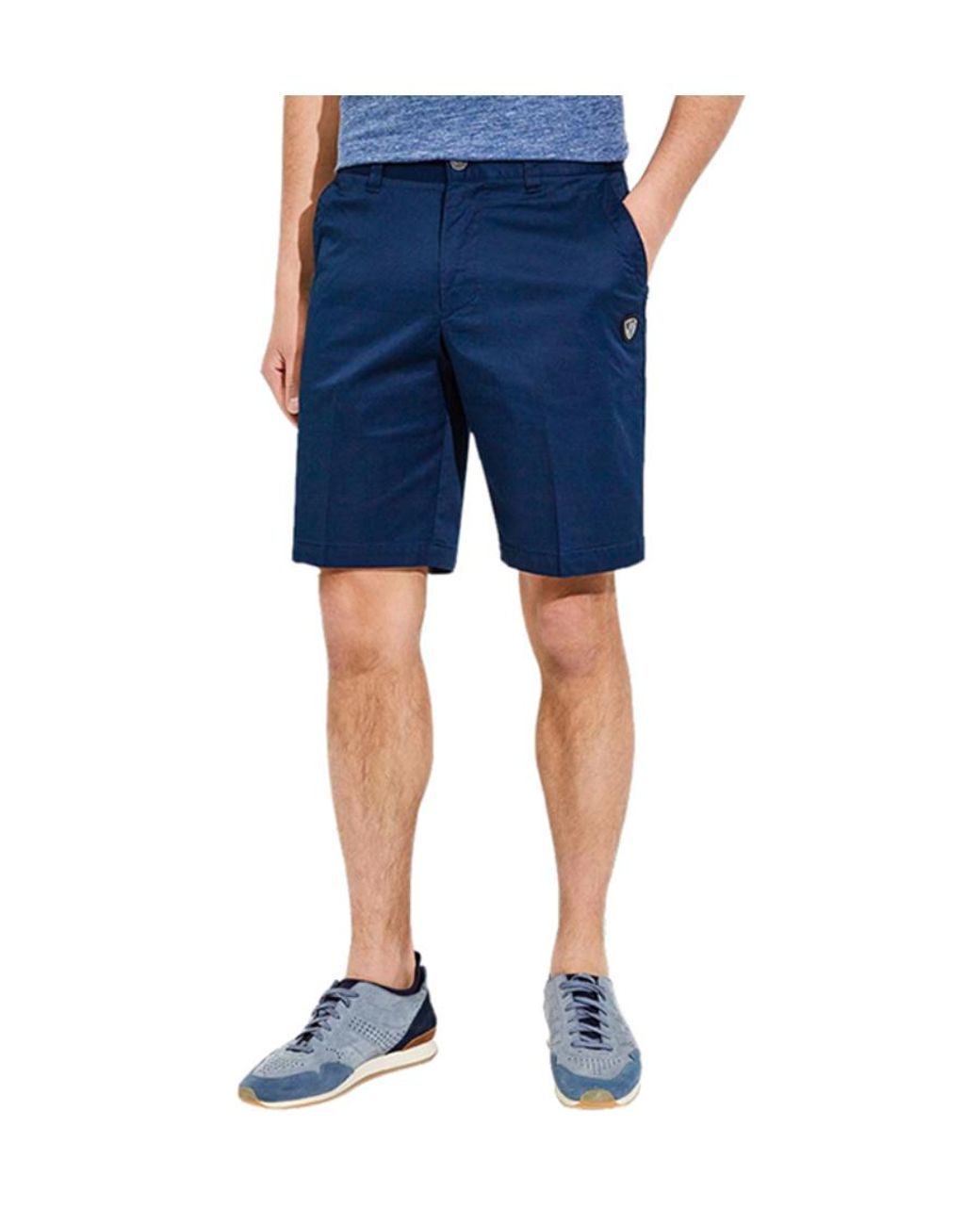 EA7 Blue Logo Patch Shorts for men