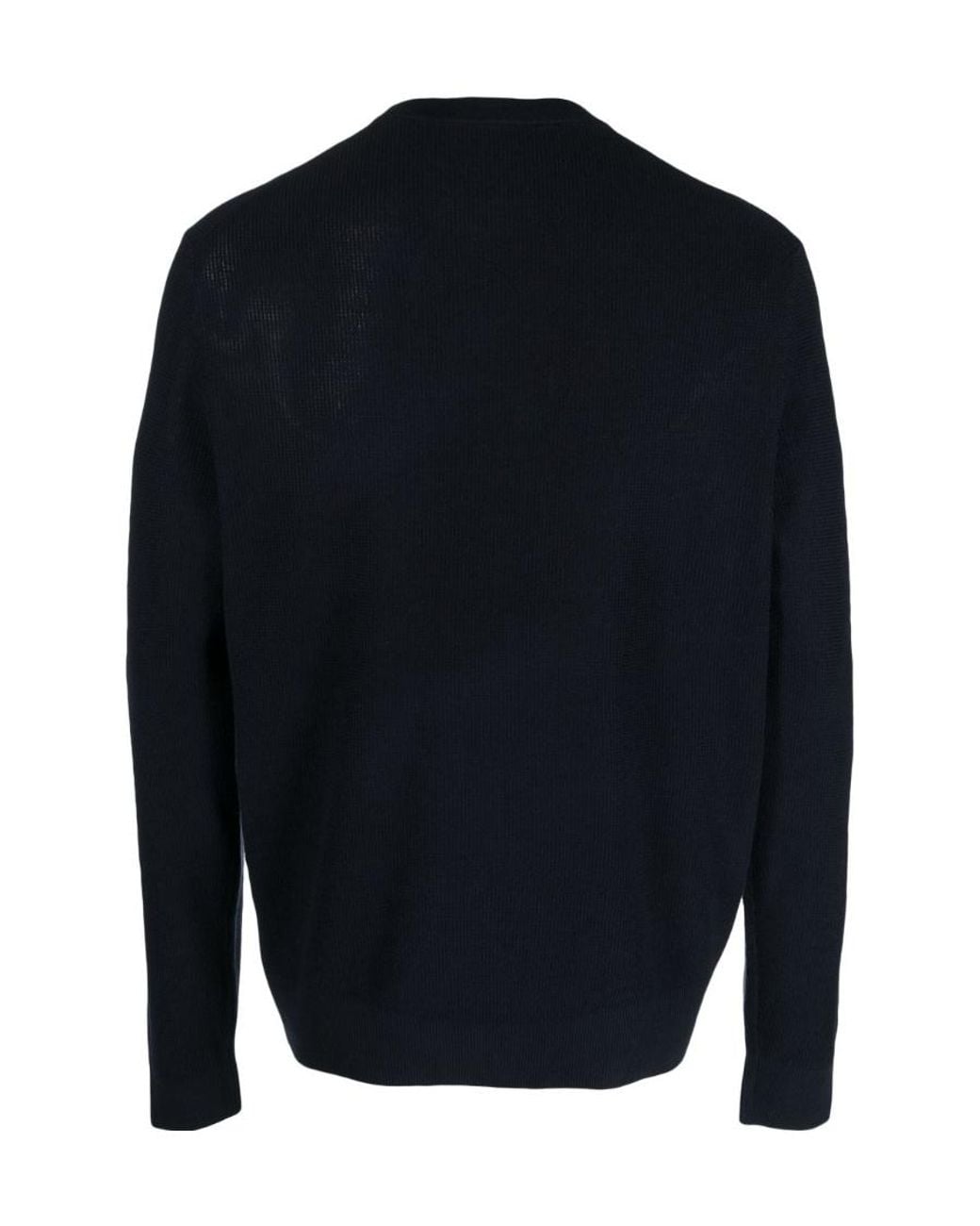 Theory Blue Long Sleeved Crewneck Sweater for men
