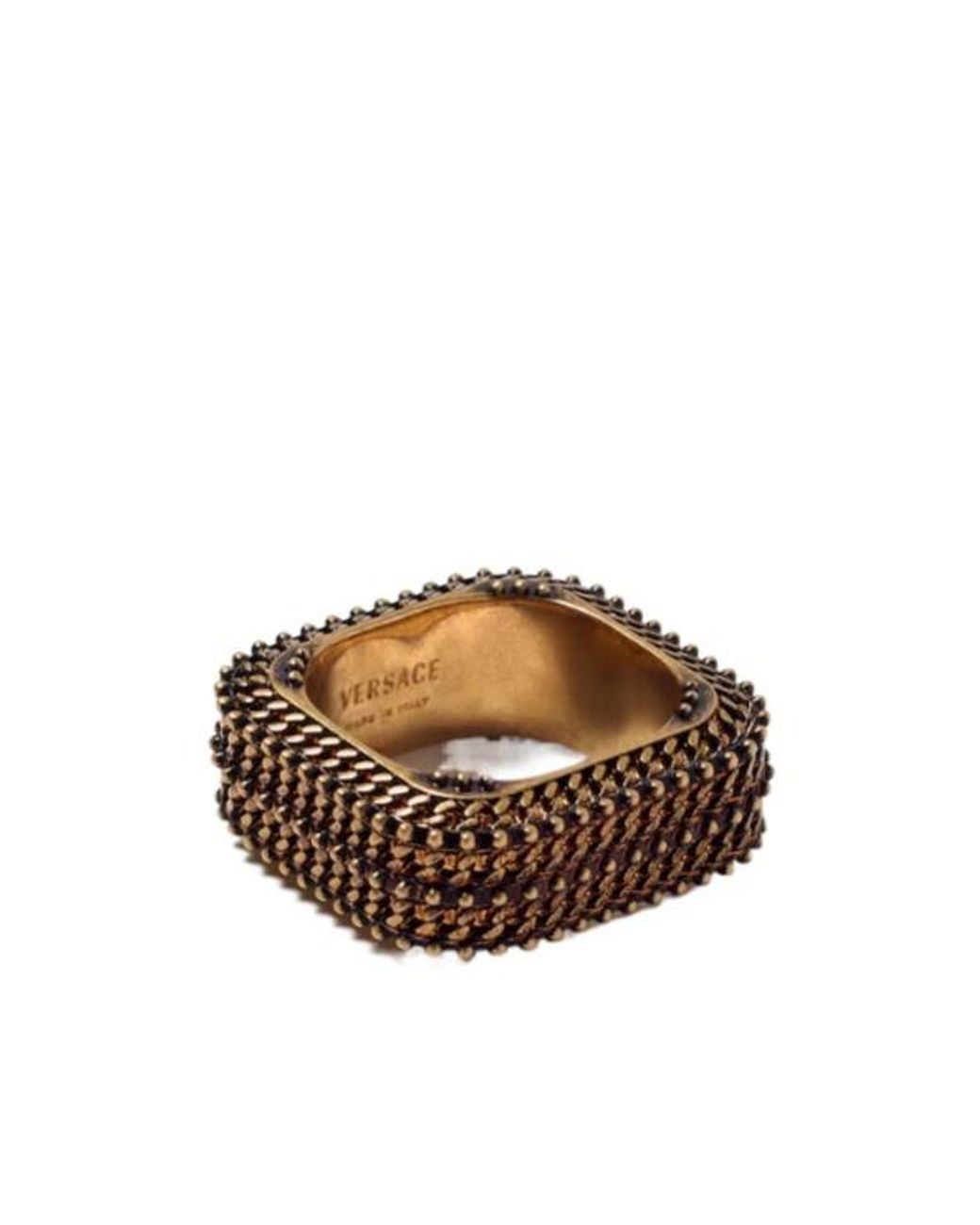 Versace Brown Axis Ring for men