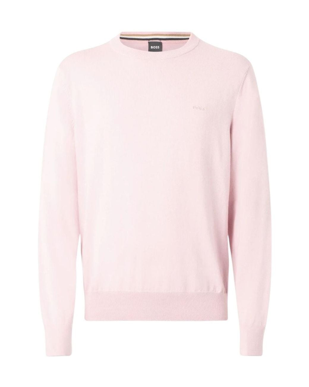 Boss Pink Upacas Crew-Neck Sweater for men