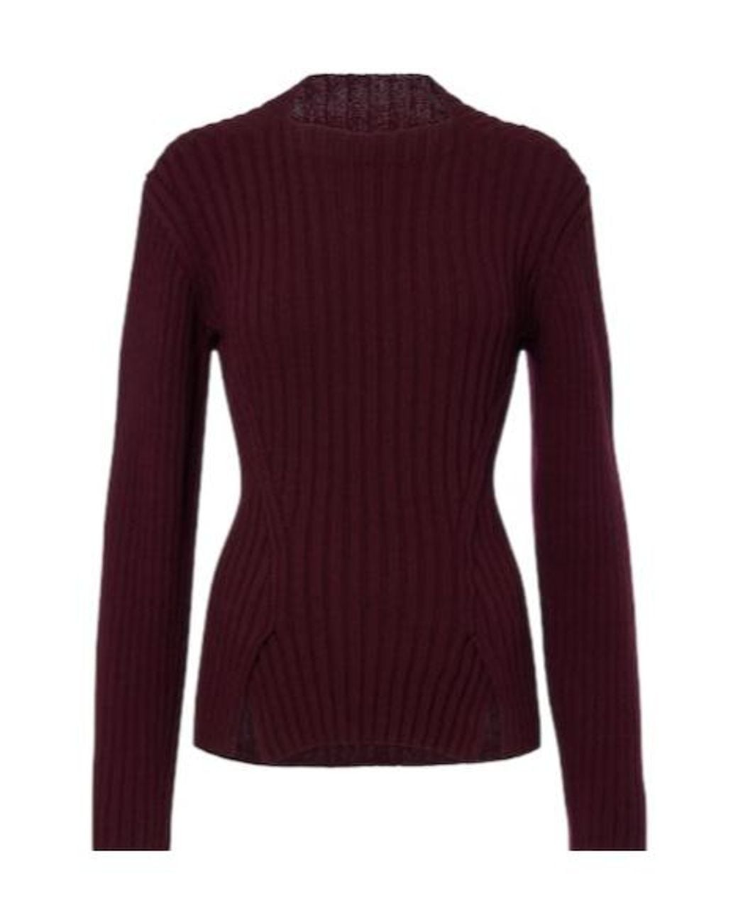 Victoria Beckham Purple Ribbed-Knit Wool And Cashmere Sweater