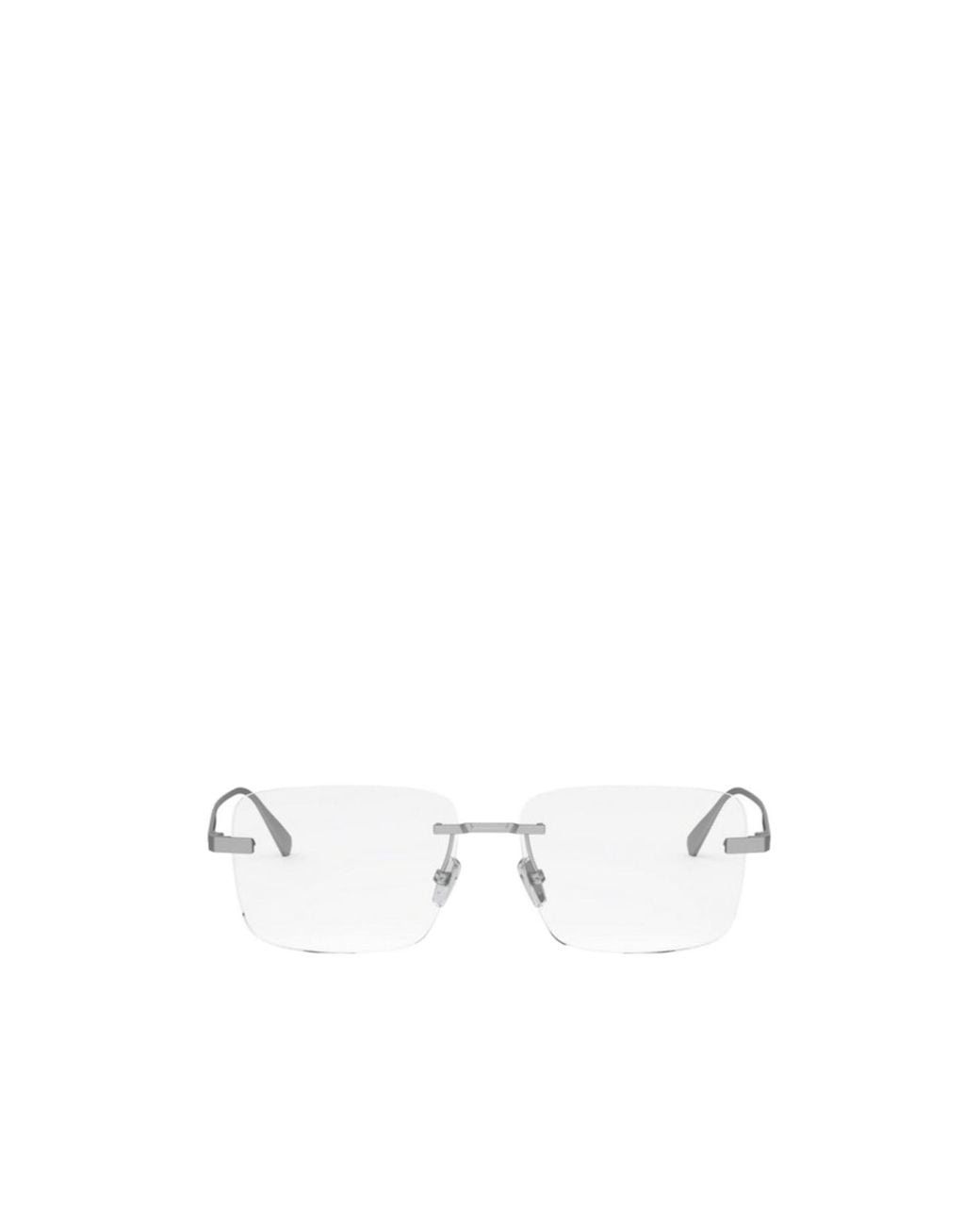 BVLGARI White Bulgari Rectangular Frame Glasses for men