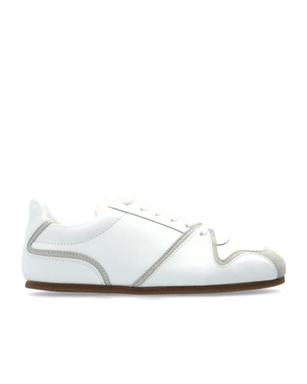 Moschino White Logo-Embossed Lace-Up Sneakers for men