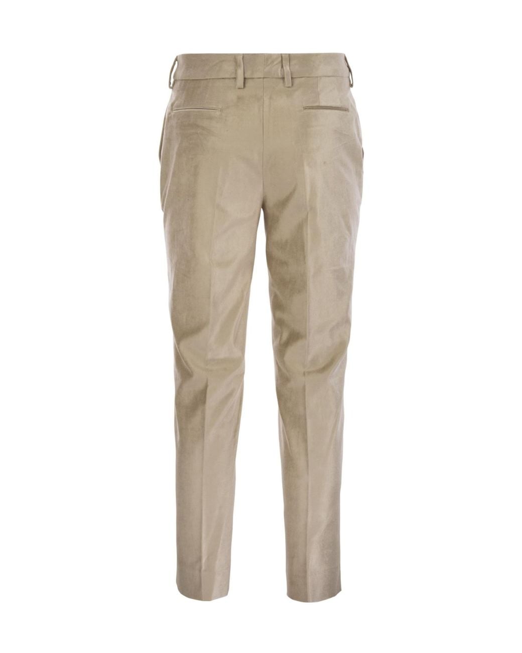 Pt Pantaloni Natural Pt Torino New York Velvet Slim Pants