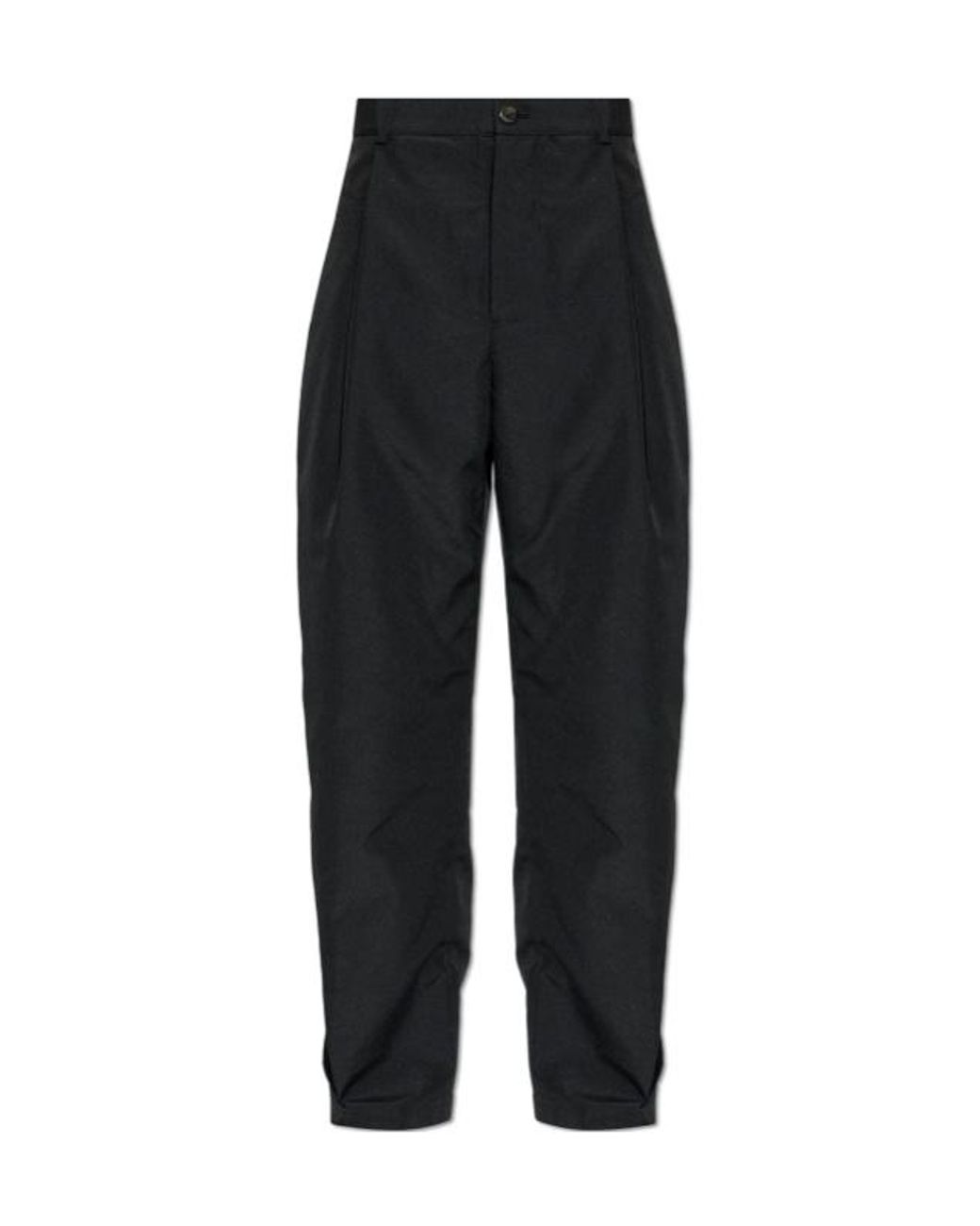 Willy Chavarria Black Wide Leg Pleated Pants for men