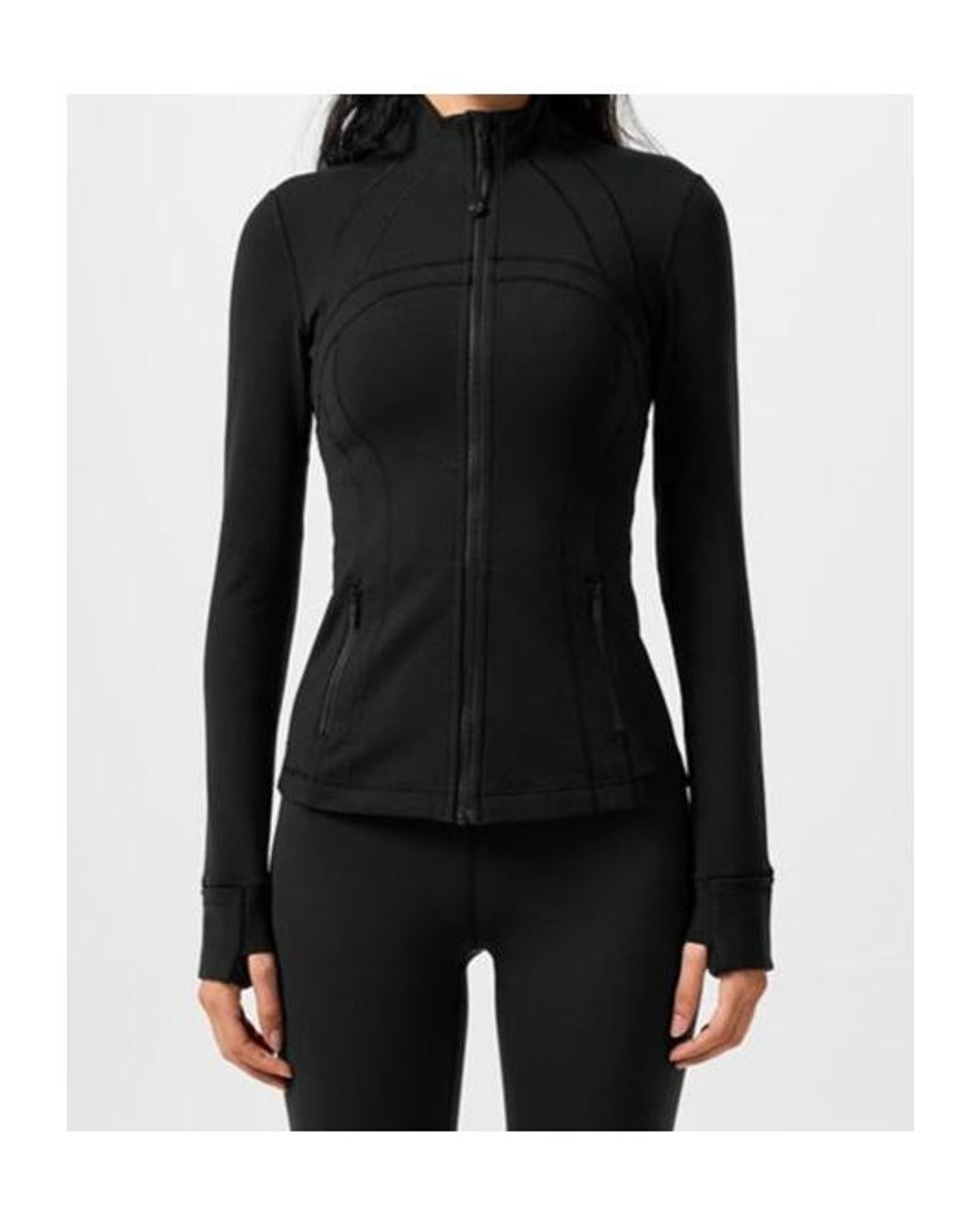 lululemon athletica Black Logo Nylon Luon Define Jacket