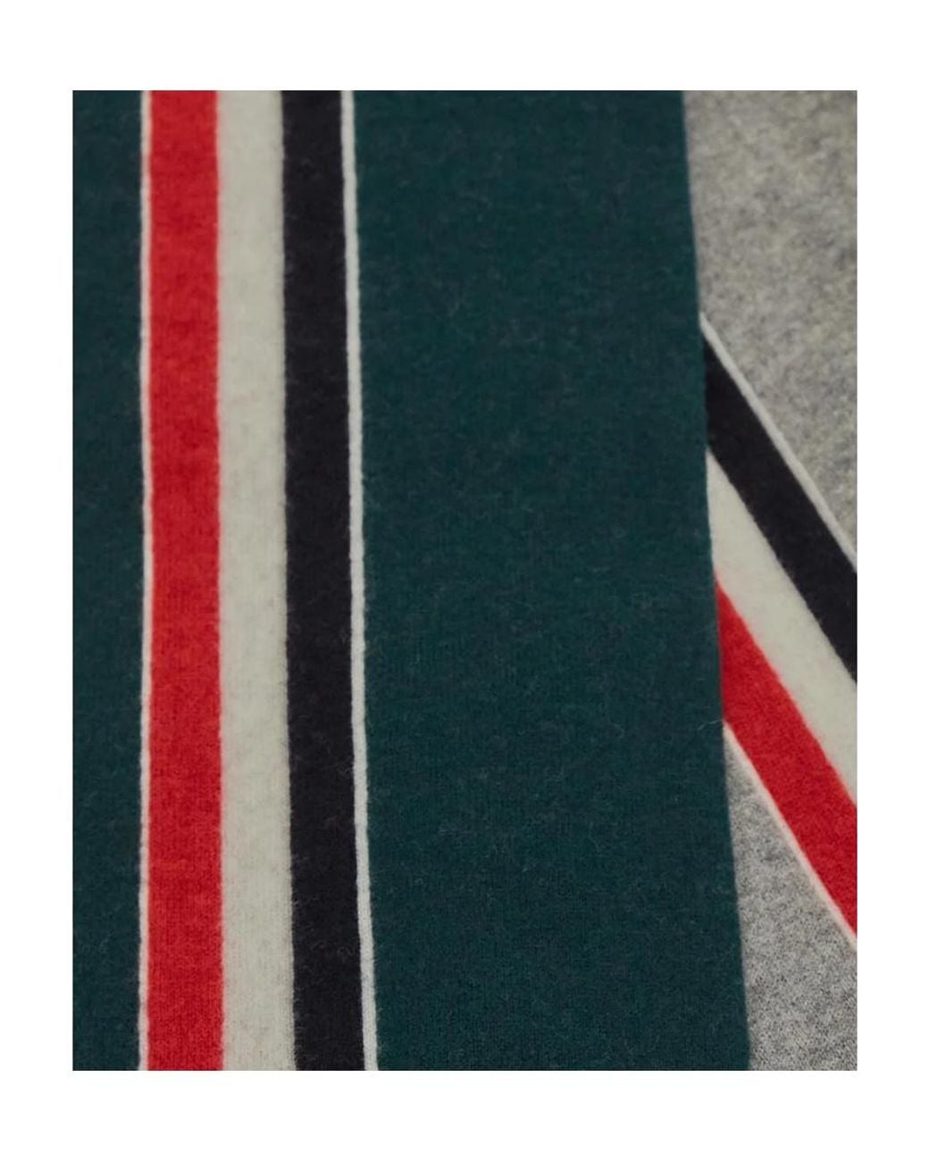 Thom Browne Blue Rwb Stripe Detailed Knitted Scarf for men