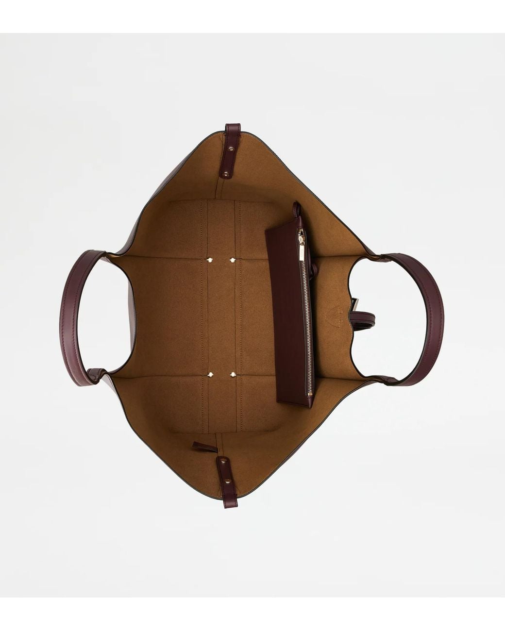 Tod's Brown T Timeless Shopping Bag