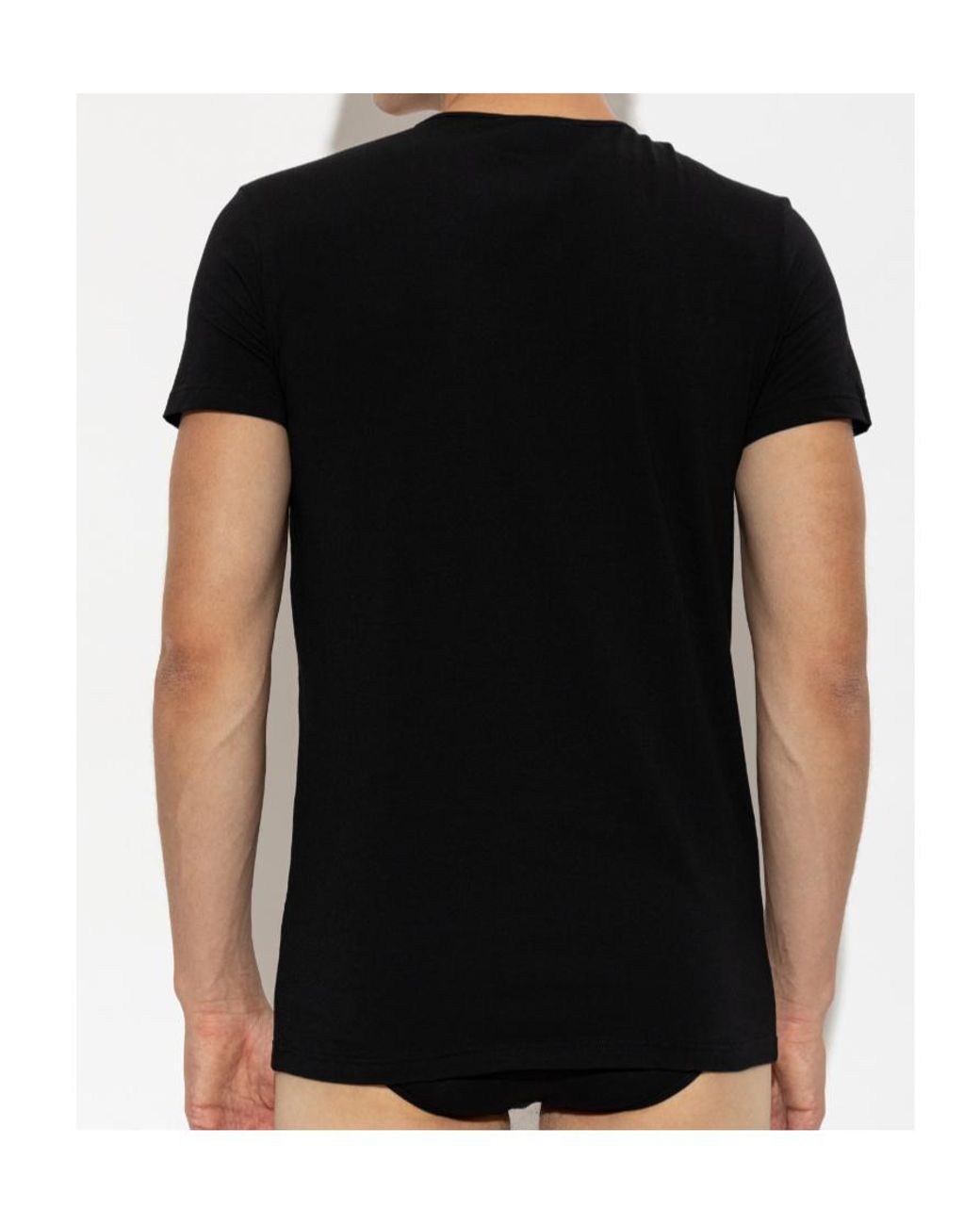 Versace Black Logo-Printed Two-Pack T-Shirts for men