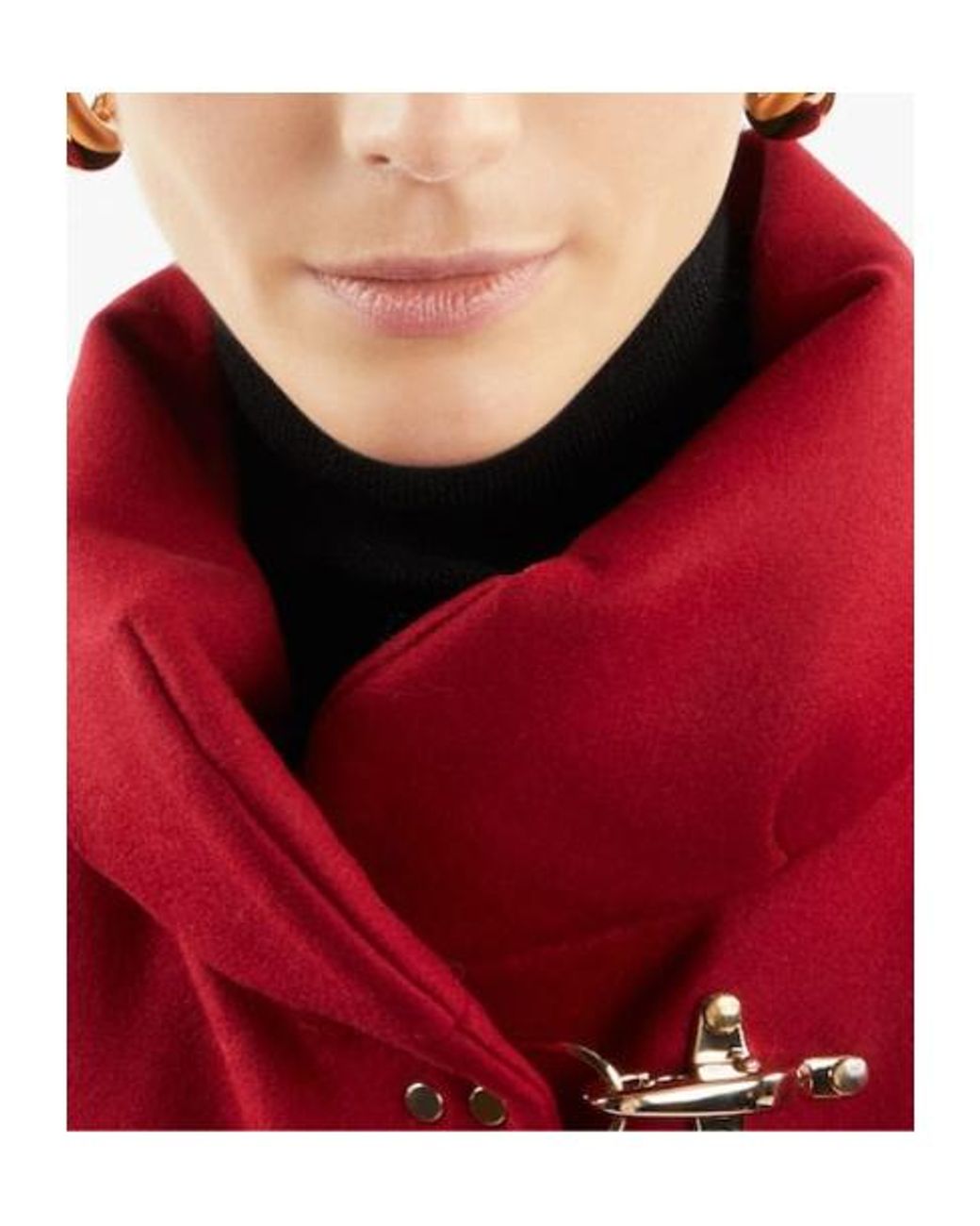 Fay Red Virginia Hook-Closure Coat