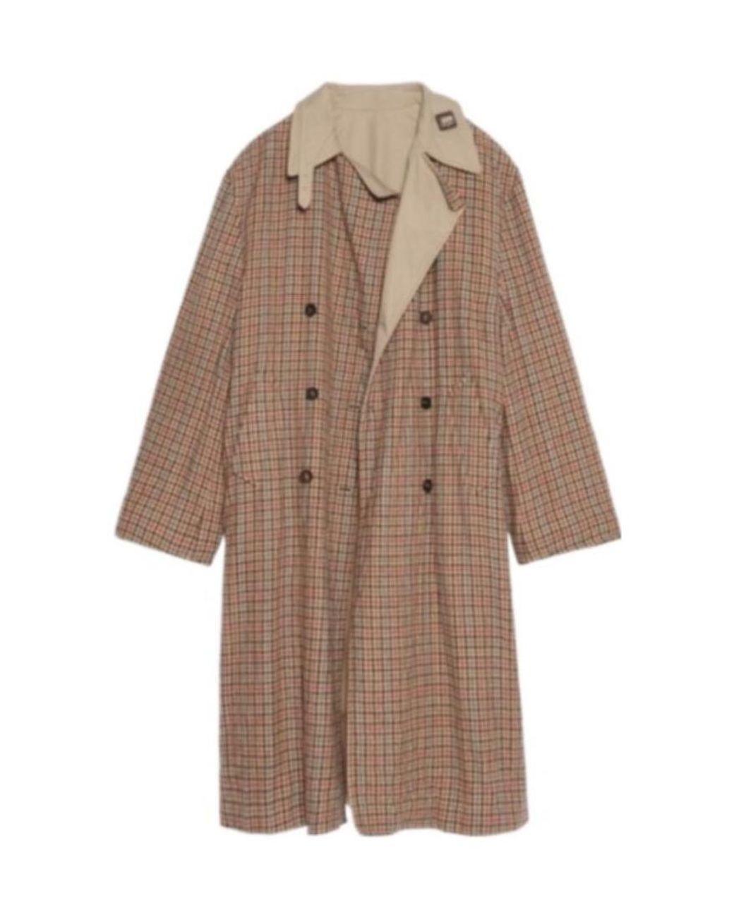 Balenciaga Brown Reversible Double-Breasted Trench Coat for men