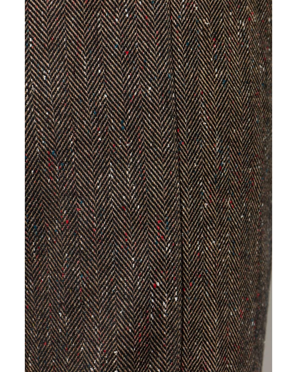 DSquared² Gray Herringbone Pattern Straight-Leg Trousers for men