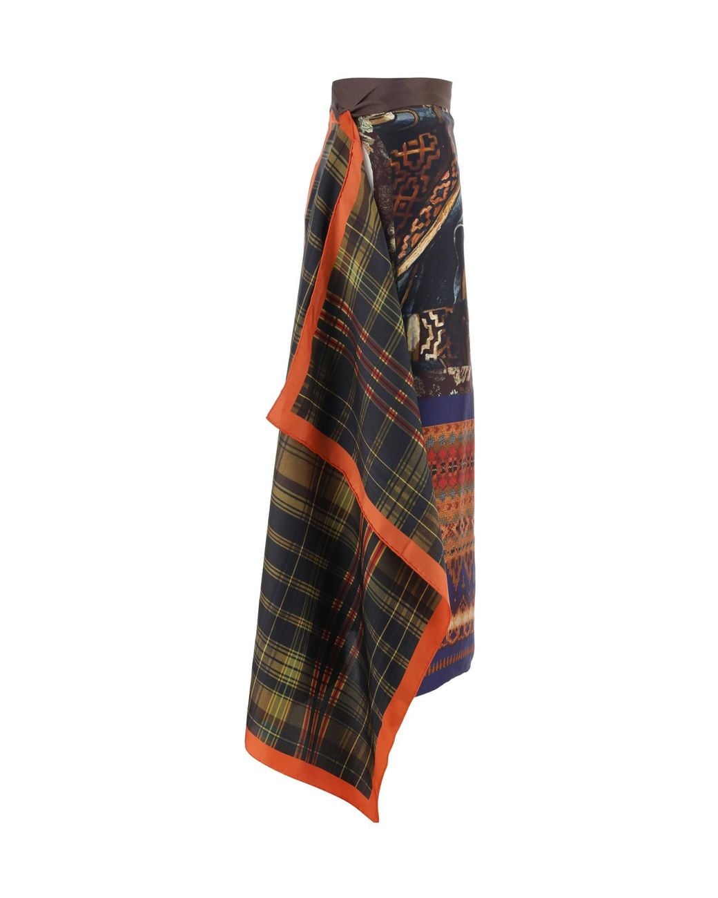 Dries Van Noten Multicolor Long Wrap Scarf-Skirt