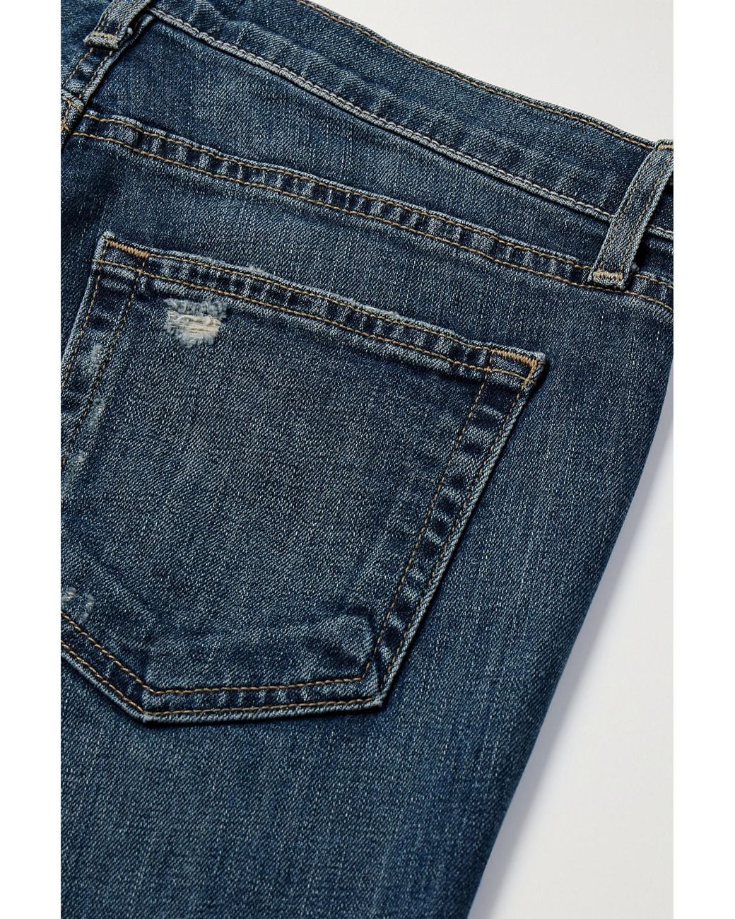 Nili Lotan Blue High-Rise Straight-Leg Jeans