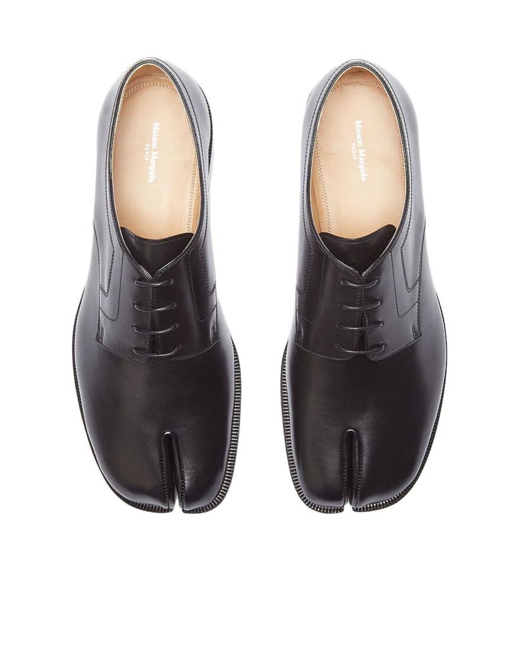 Maison Margiela Black Tabi Lace-Up Shoes for men