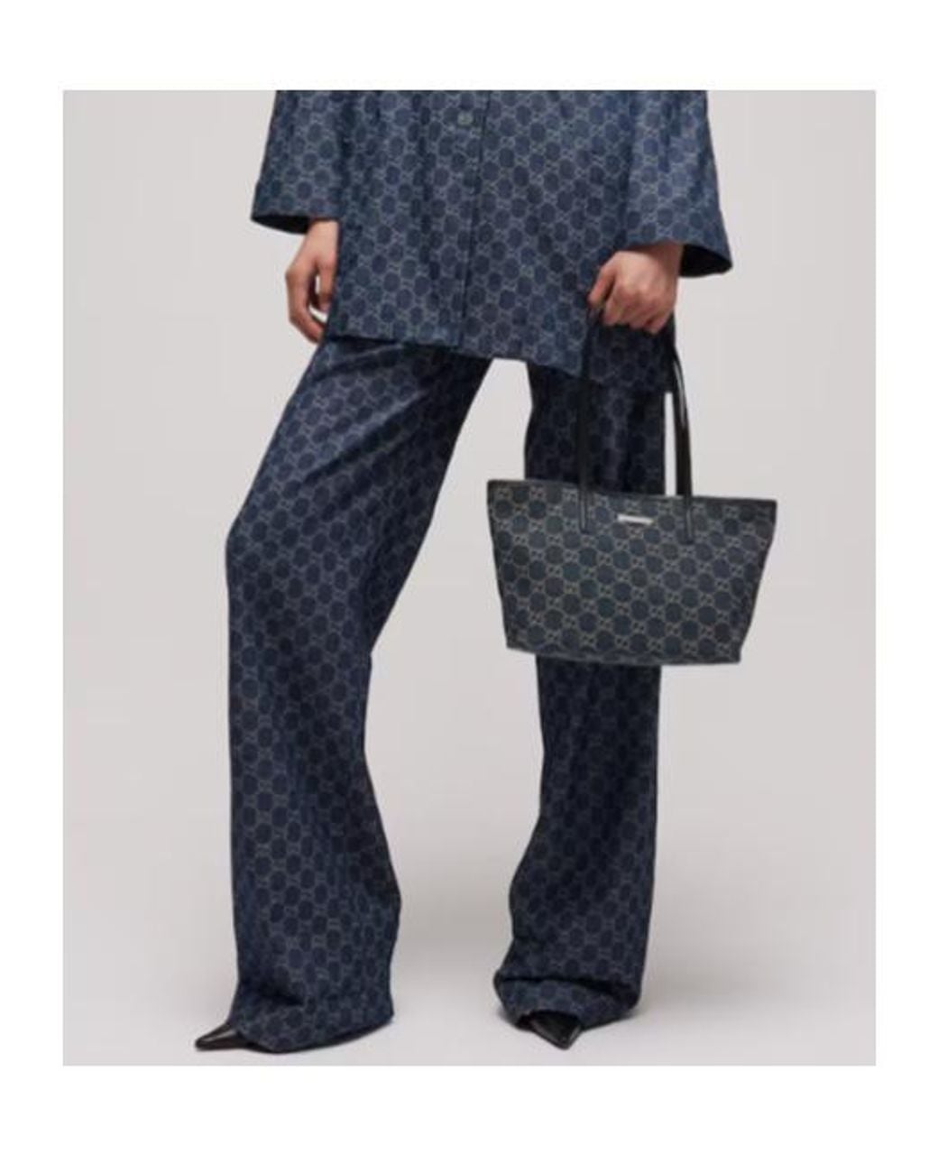 Gucci Blue Tribeca Small Tote Bag