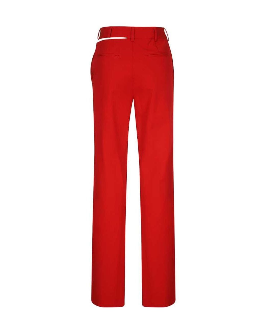 Heron Preston Red Cut-Out Wide Leg Trousers