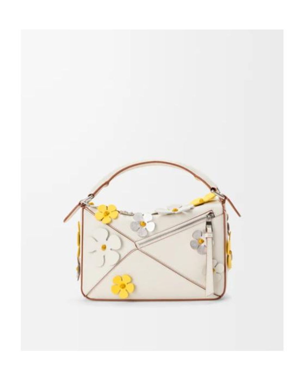 Loewe Metallic Small Puzzle Floral-Appliqué Tote Bag