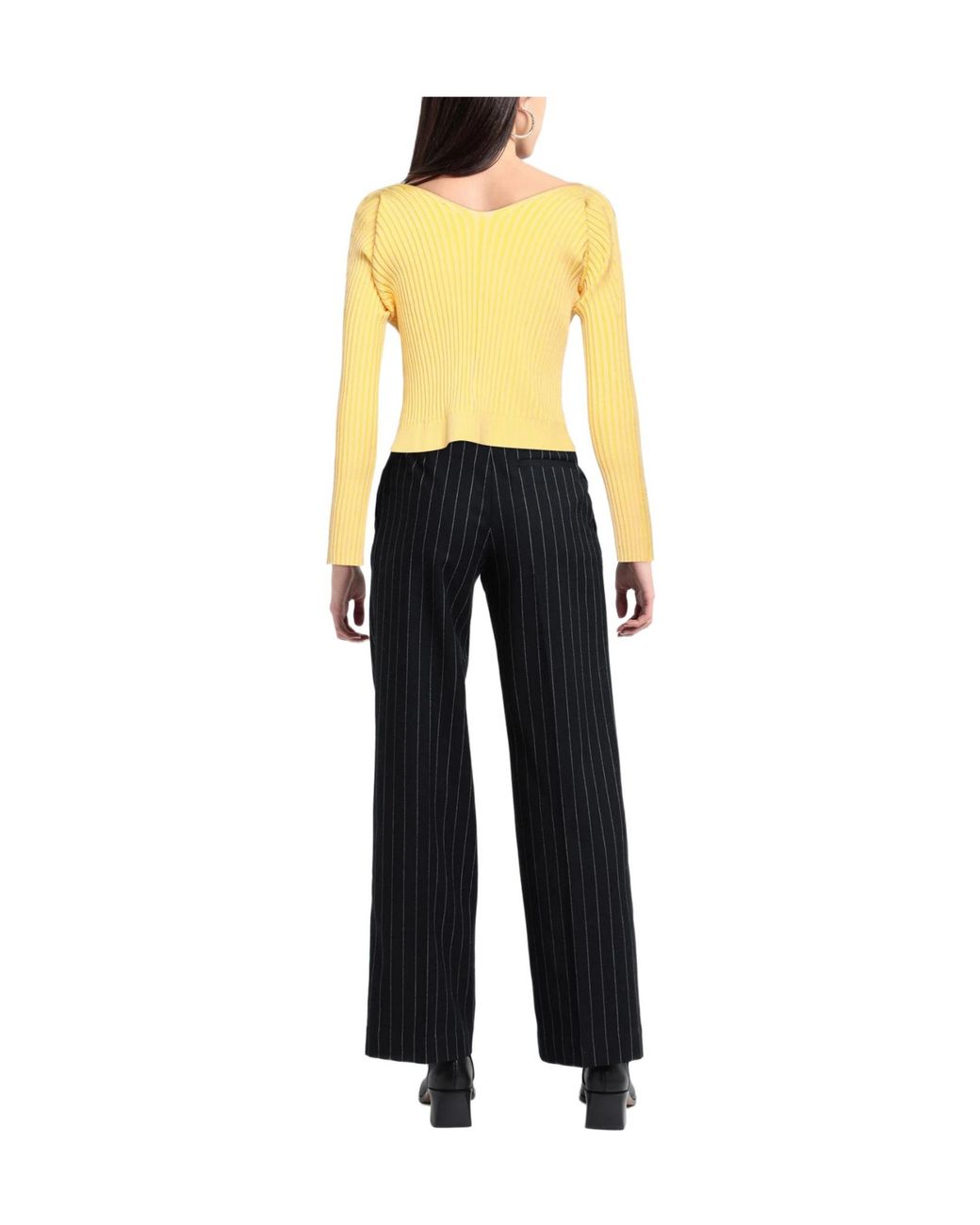 Jacquemus Yellow Solid Color Jumpers