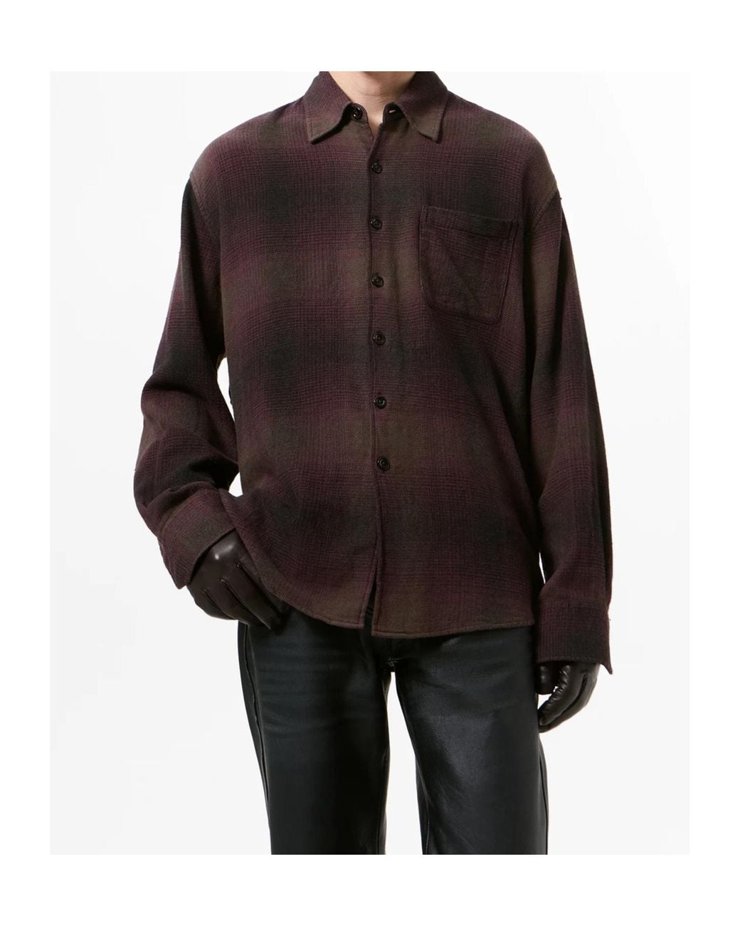 Our Legacy Brown Plaid Shirt for men