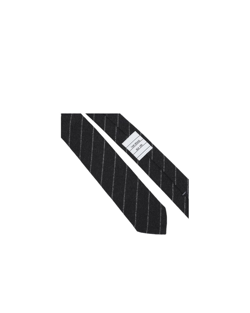 Thom Browne White Classic Striped Tie for men