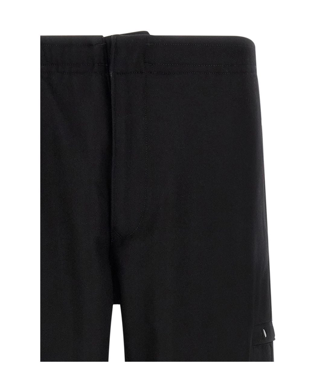 Stone Island Black Ghost Cuffed Trousers for men