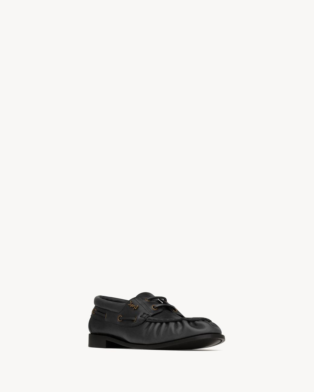 Saint Laurent Black Le Loafer Slip-On Flat Shoes for men