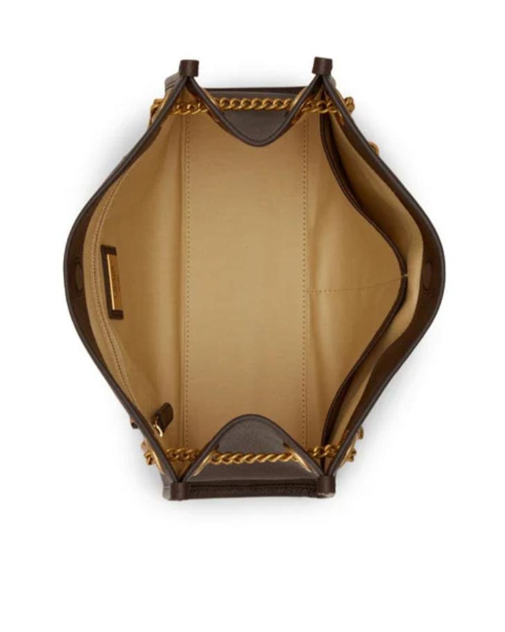 Ralph Lauren Brown Lauren Chain-Linked Tote Bag