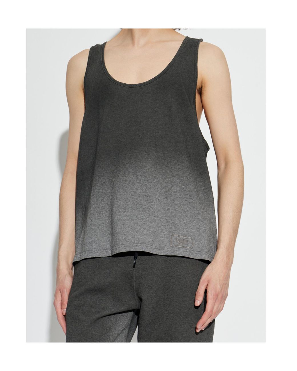 Moschino Gray Active Gradient Tank Top for men