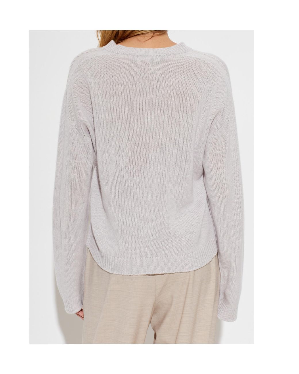 Fabiana Filippi White Embellished V-Neck Knitted Sweater