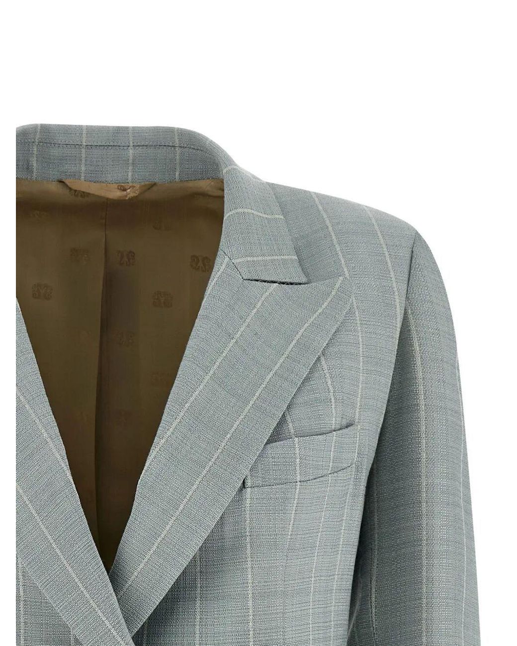 Blazé Milano Green Blazé Milano After You Charmer Pinstripe Blazer