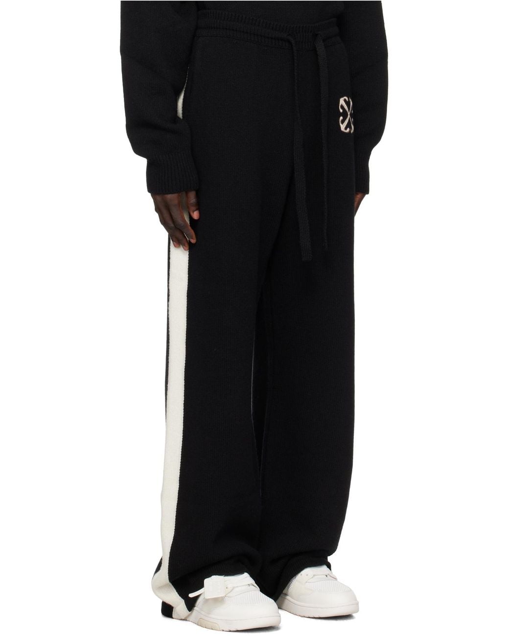 Off-White c/o Virgil Abloh Black Knitted Sweatpants for men