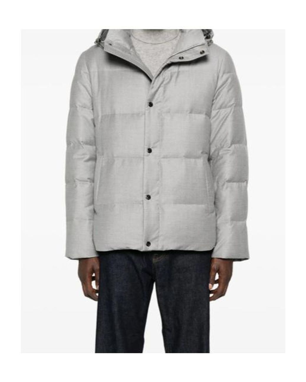 Montecore Gray Hooded Padded Jacket for men