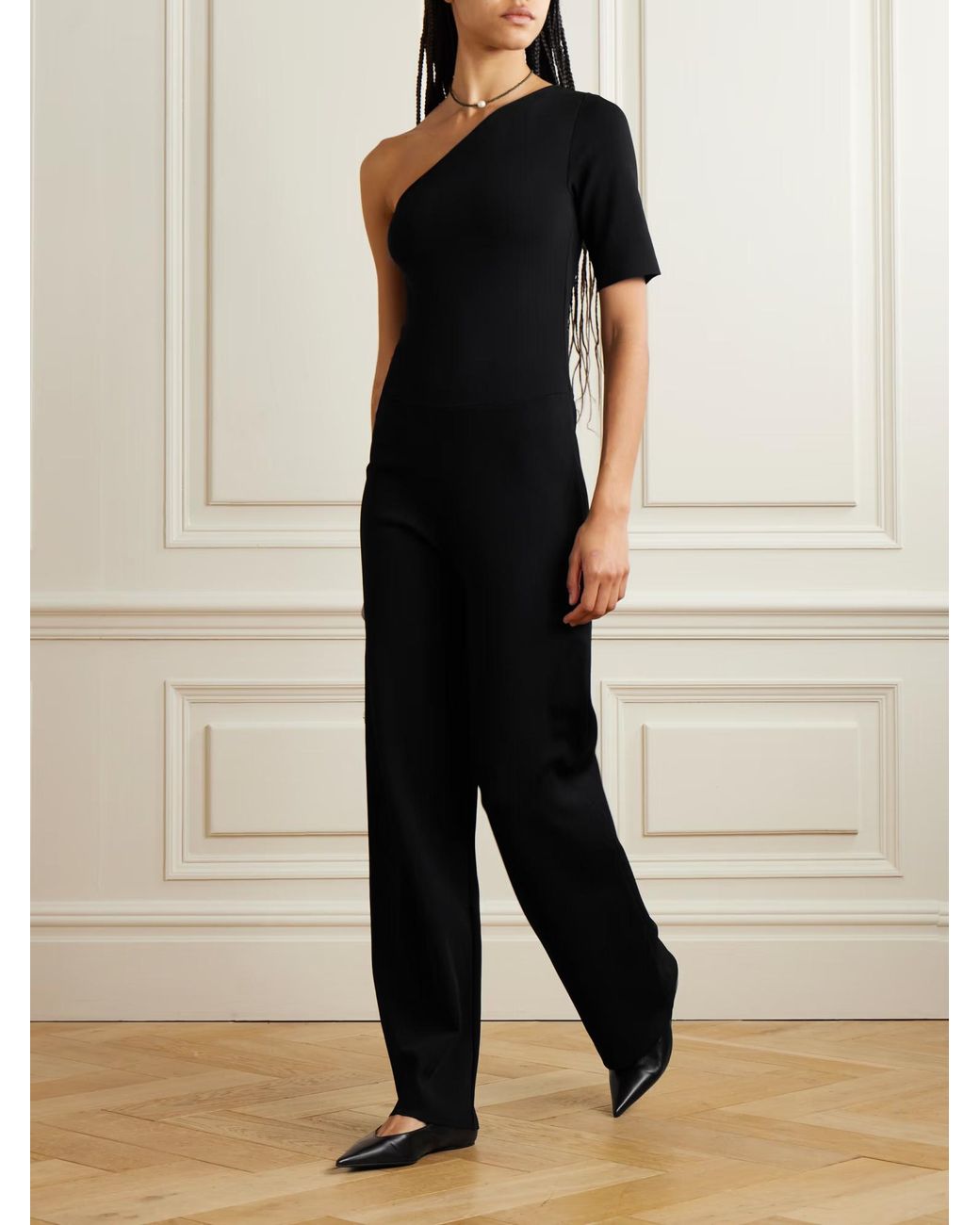 Stella McCartney Black One-Shoulder Jumpsuit
