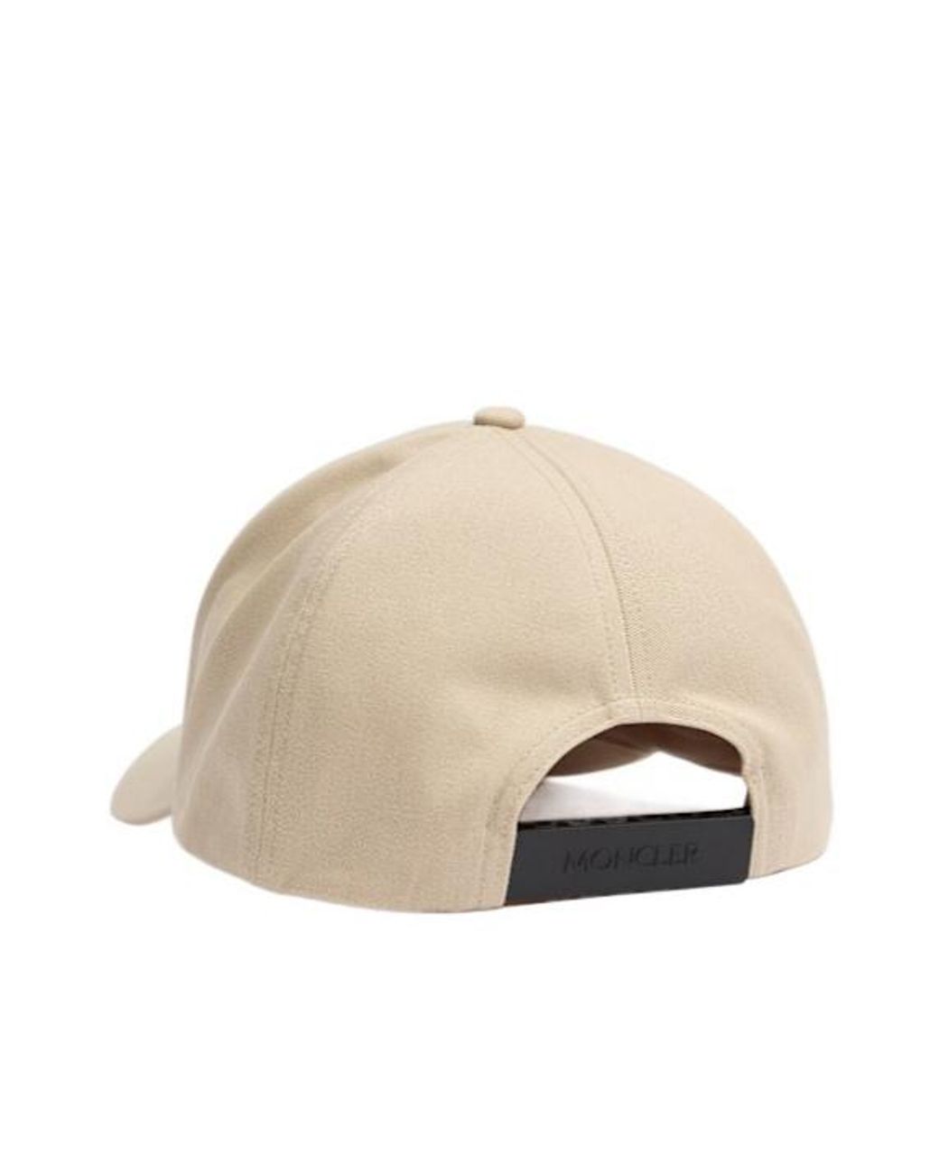 Moncler White Logo Cotton Gabardine Baseball Cap for men