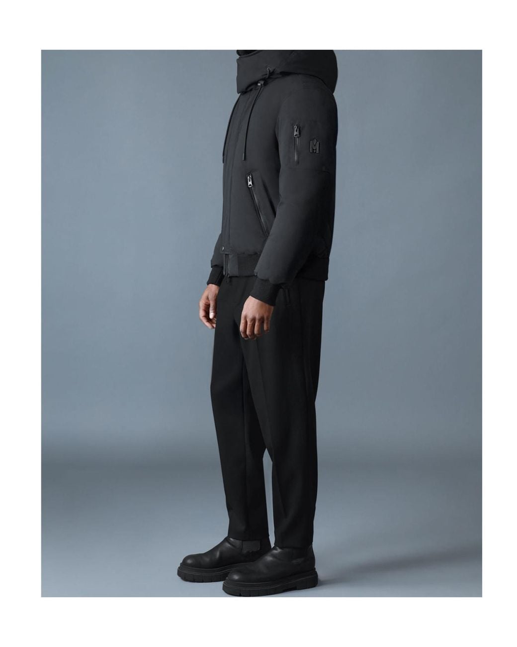 Mackage Black Iker-Z 2-In-1 Down Bomber Jacket for men
