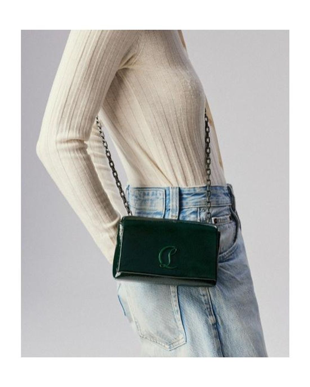 Christian Louboutin Black Loubi 54 Crossbody Bag