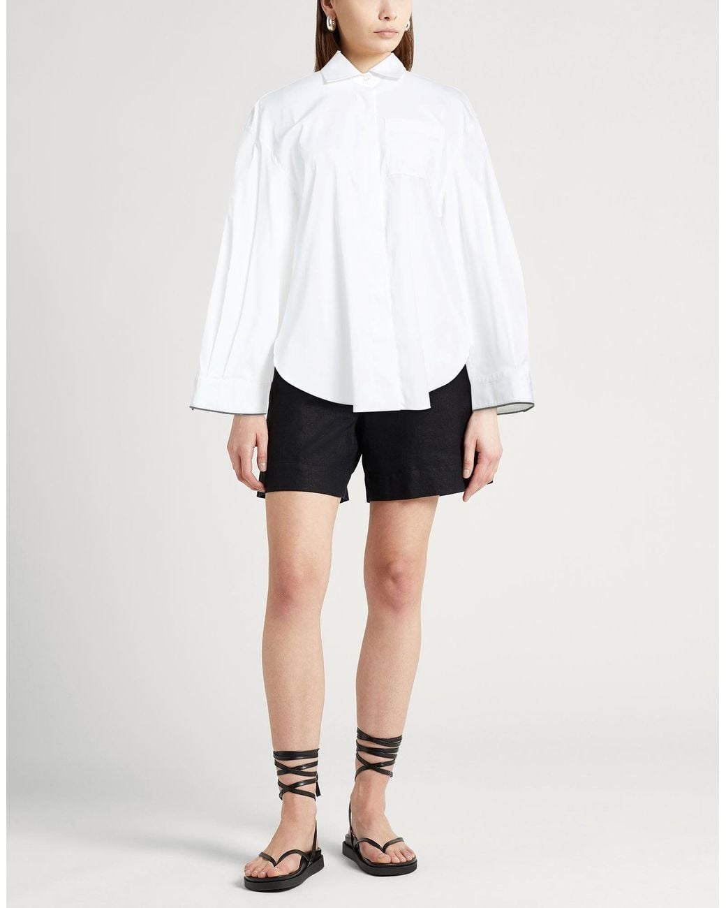 Brunello Cucinelli White Solid Color Shirt