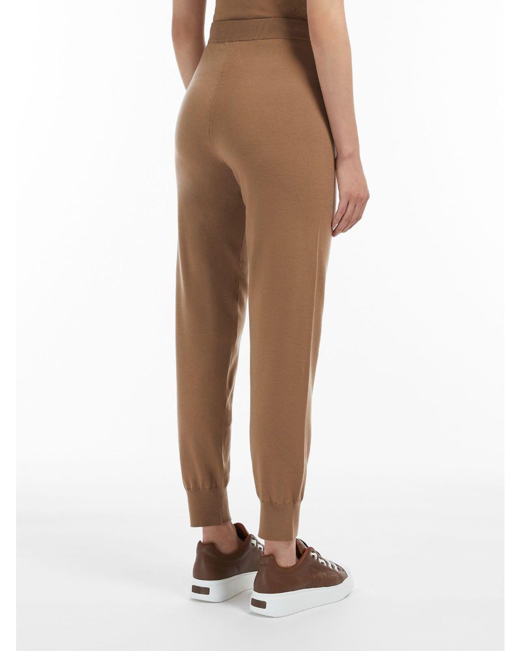 Max Mara Brown Stretch Wool Pants