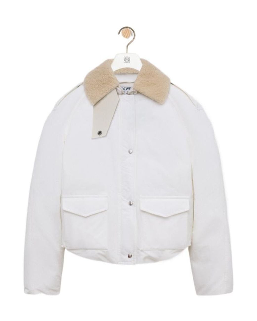 Loewe White Long-Sleeved Padded Jacket