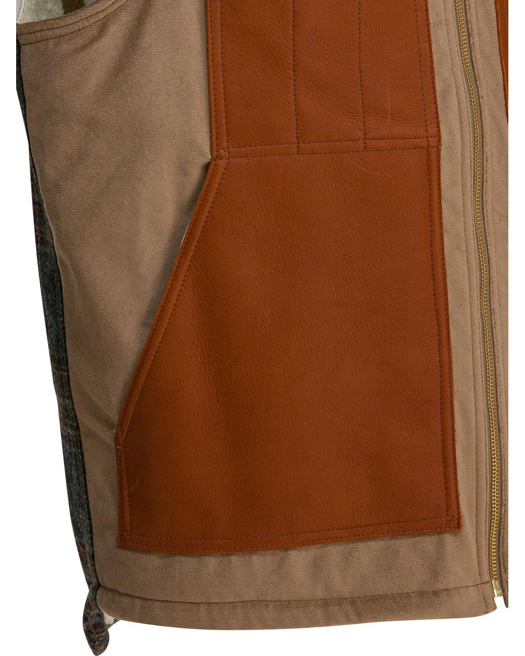 Junya Watanabe Brown Logo Zip-Up Vest for men